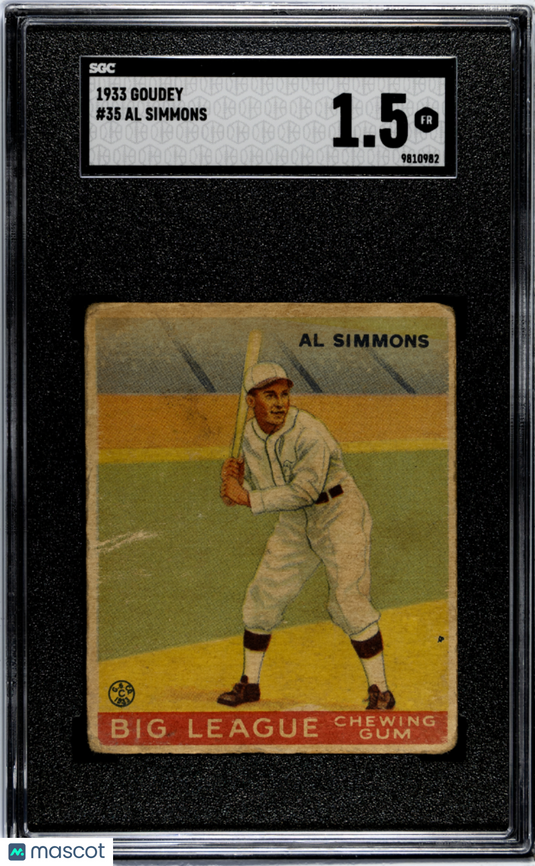 1933 Goudey Al Simmons