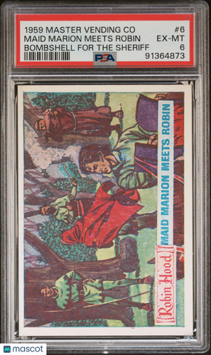 1959 Master Vending Co Robin Hood Bombshell For The Sheriff Maid Marion #6 PSA 6