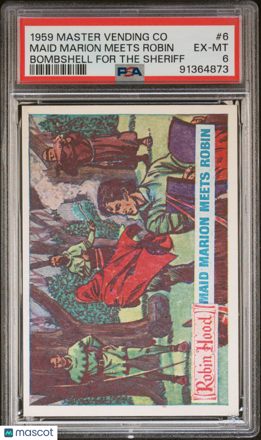 1959 Master Vending Co Robin Hood Bombshell For The Sheriff Maid Marion #6 PSA 6