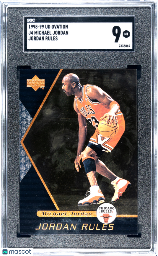 1998 Upper Deck Ovation Michael Jordan #J4 Jordan Rules SGC 9