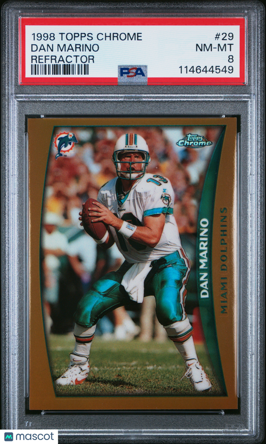 1998 Topps Chrome Dan Marino #29 Refractor PSA 8