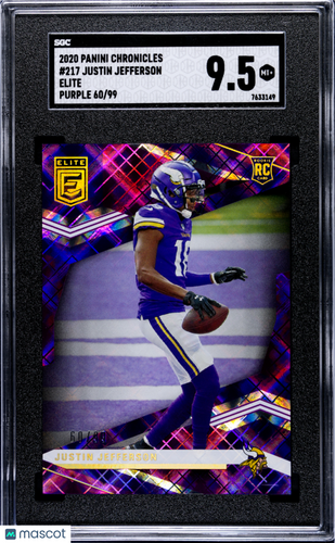 2020 Panini Chronicles Justin Jefferson #217 Elite Purple /99 SGC 9.5