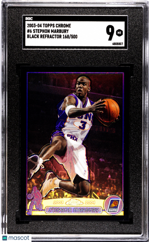 2003 Topps Chrome Stephon Marbury #6 Black Refractor SGC 9