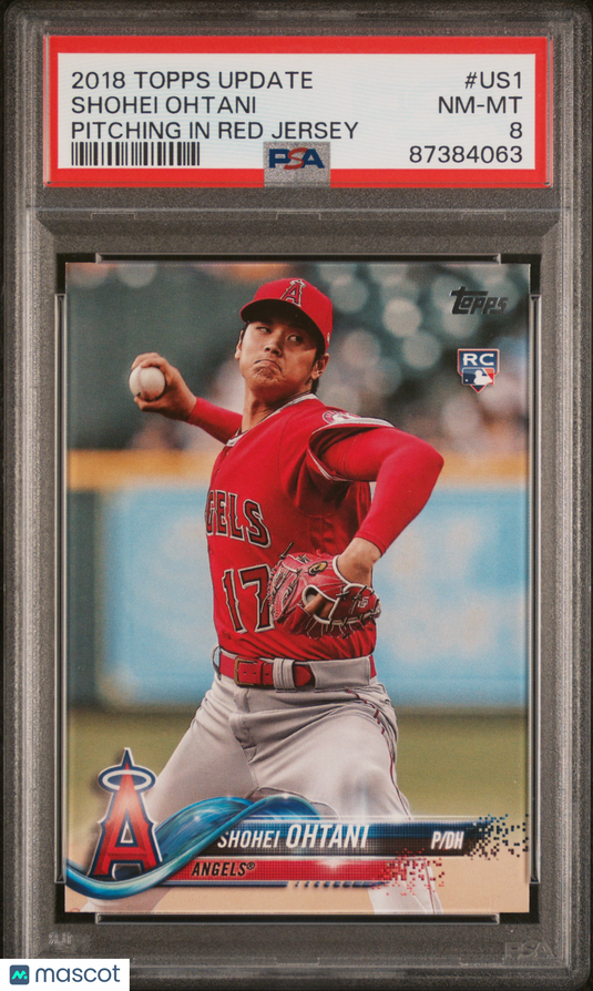 2018 Topps Update Shohei Ohtani #US1 PSA 8