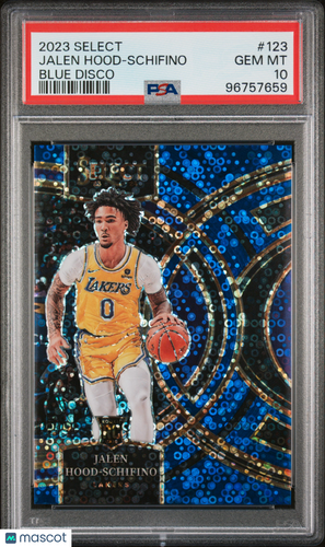 2023 Panini Select Jalen Hood-Schifino #123 Blue Disco PSA 10