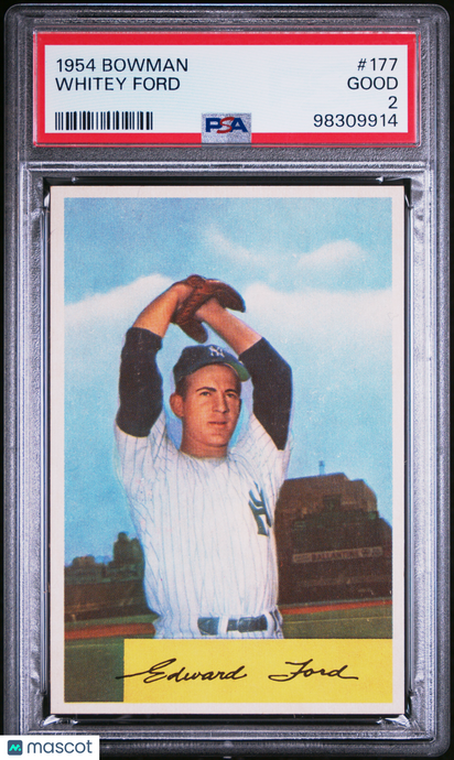 1954 Bowman Whitey Ford #177 PSA 2