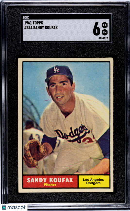 1961 Topps Sandy Koufax #344 SGC 6