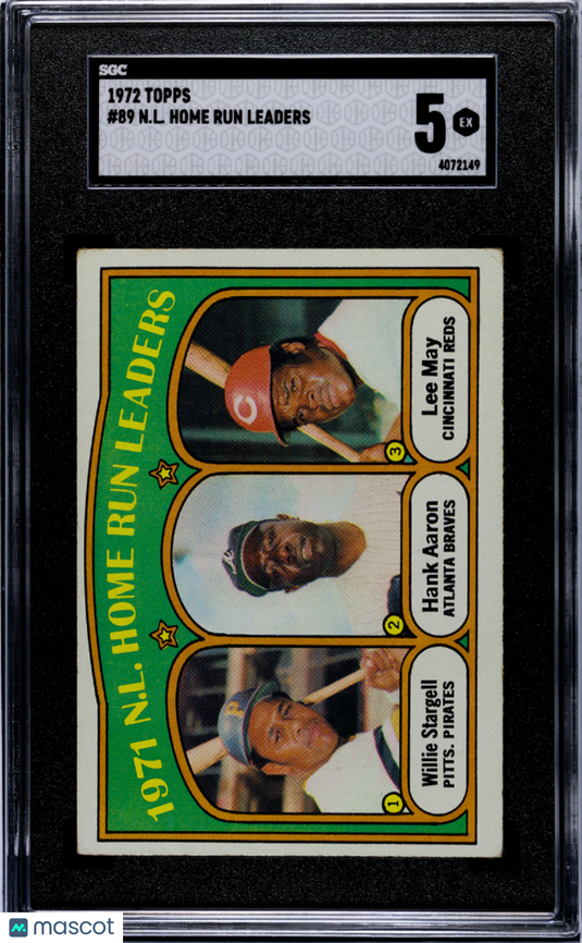 1972 Topps N. L. Home Run Leaders #89 SGC 5