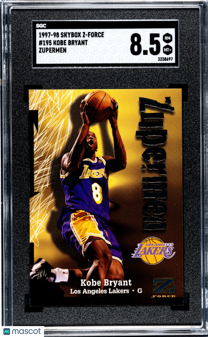 1997 Skybox Z-Force Kobe Bryant #195 Zupermen SGC 8.5