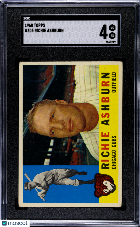 1960 Topps Richie Ashburn #305 SGC 4