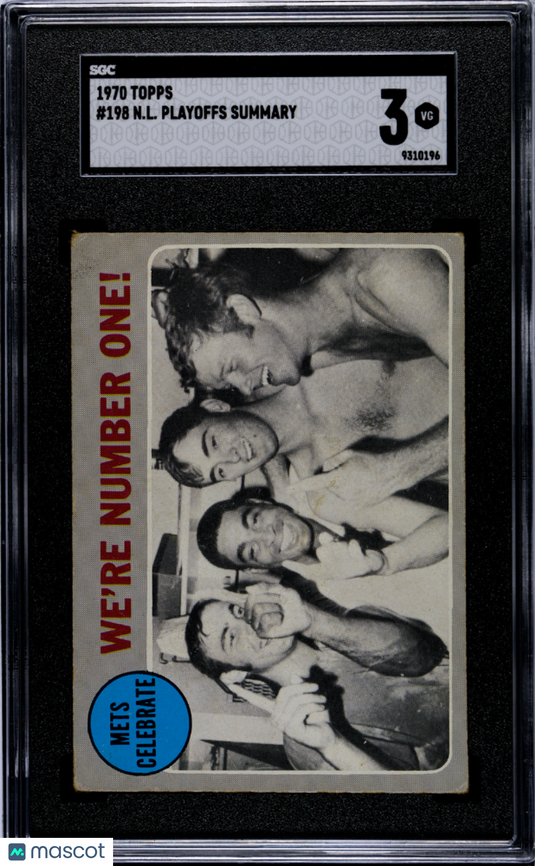 1970 Topps N. L. Playoffs Summary #198 SGC 3
