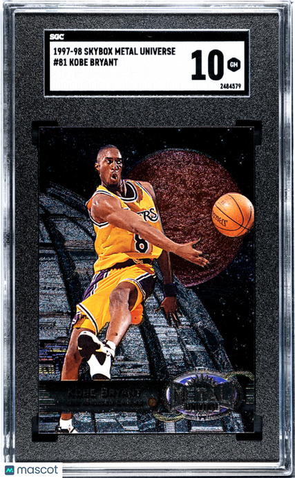 1997 Skybox Metal Universe Kobe Bryant #81 SGC 10