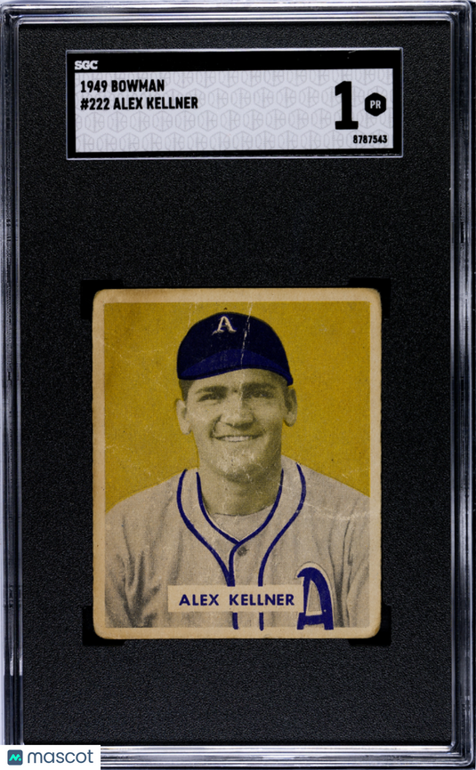 1949 Bowman Alex Kellner #222 SGC 1