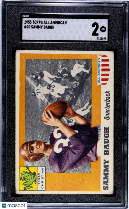 1955 Topps All American Sammy Baugh #20 SGC 2