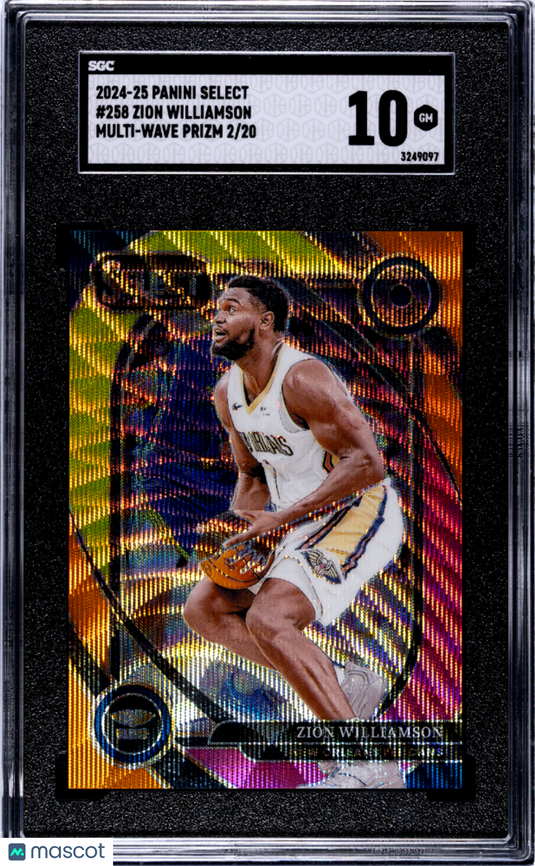 2024 Panini Select Zion Williamson #258 Multi Wave Prizm SGC 10
