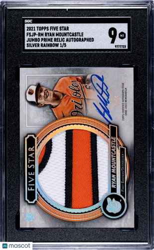2021 Topps Five Star Ryan Mountcastle #FSJP-RM Jumbo Relic Auto Silver  SGC 9