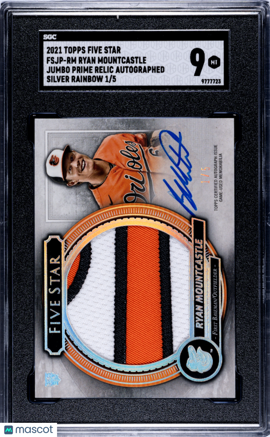 2021 Topps Five Star Ryan Mountcastle #FSJP-RM Jumbo Relic Auto Silver  SGC 9