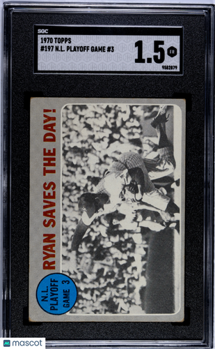 1970 Topps N. L. Playoff Game #3 #197 SGC 1.5