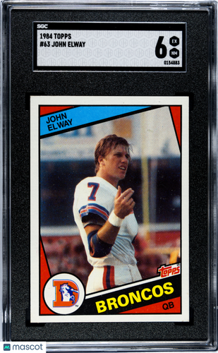 1984 Topps John Elway #63 SGC 6