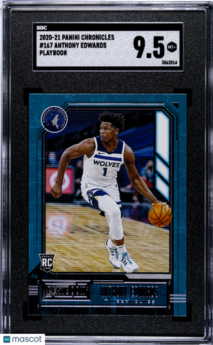 2020 Panini Chronicles Anthony Edwards #167 Playbook SGC 9.5