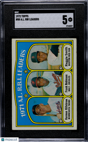 1972 Topps A. L. Rbi Leaders #88 SGC 5