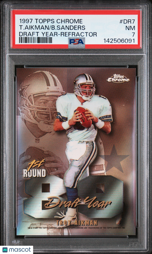 1997 Topps Chrome Draft Year T. Aikman B. Sanders