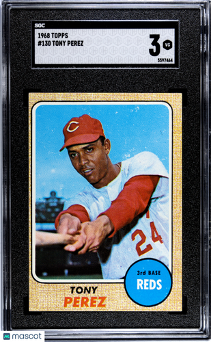 1968 Topps Tony Perez #130 SGC 3