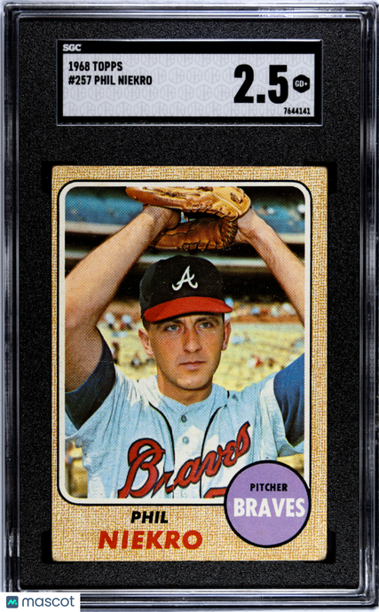 1968 Topps Phil Niekro #257 SGC 2.5
