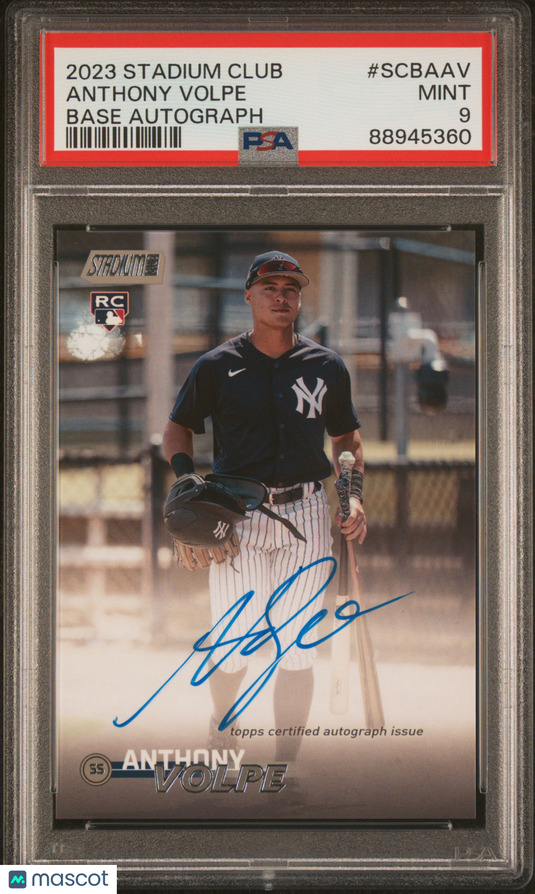 2023 Topps Stadium Club Base Autographs Anthony Volpe