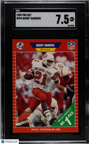 1989 Pro Set Barry Sanders #494 SGC 7.5