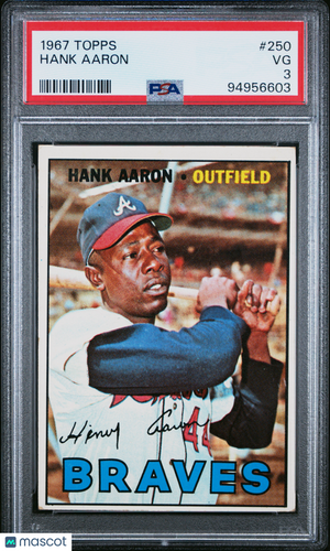 1967 Topps Hank Aaron #250 PSA 3