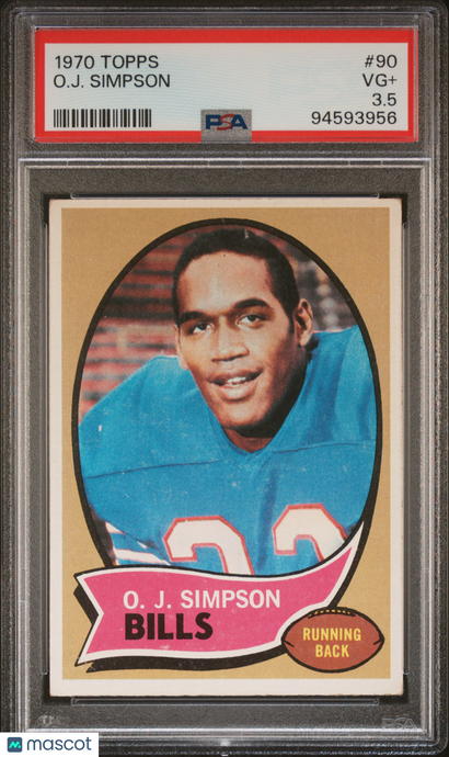 1970 Topps O. J. Simpson #90 PSA 3.5