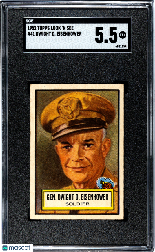 1952 Topps Look 'n See Gen. Dwight D. Eisenhower #41 SGC 5.5