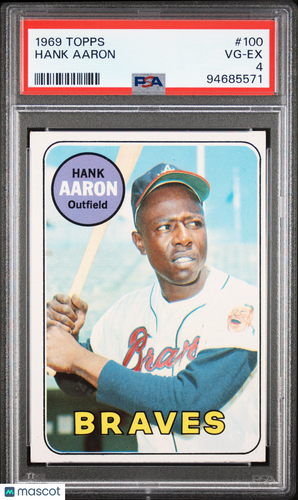 1969 Topps Hank Aaron #100 PSA 4