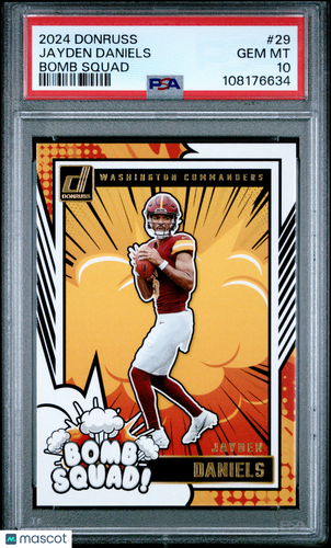 2024 Panini Donruss Bomb Squad Jayden Daniels #29 PSA