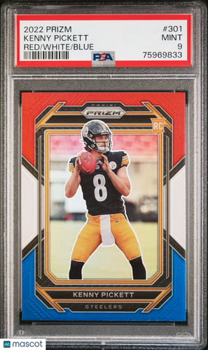 2022 Panini Prizm Kenny Pickett #301 Red White Blue PSA 9