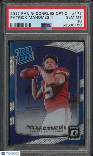 2017 Panini Donruss Optic Patrick Mahomes II #177 PSA 10