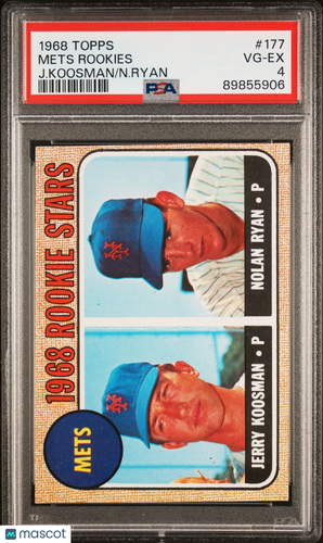 1968 Topps Mets Rookies #177 J. Koosman N. Ryan PSA 4