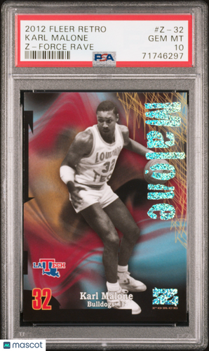 2012 Fleer Retro Z-Force Rave Karl Malone #Z-32 Retro PSA 10