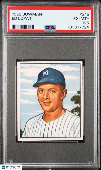 1950 Bowman Ed Lopat #215 PSA 6.5