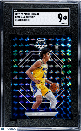 2022 Panini Mosaic Max Christie #229 Genesis Prizm SGC 9