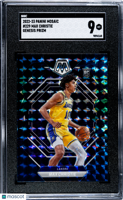 2022 Panini Mosaic Max Christie #229 Genesis Prizm SGC 9