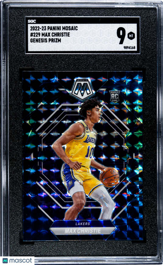 2022 Panini Mosaic Max Christie #229 Genesis Prizm SGC 9