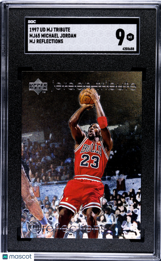 1997 Upper Deck MJ Tribute Michael Jordan #MJ65 Reflections SGC 9
