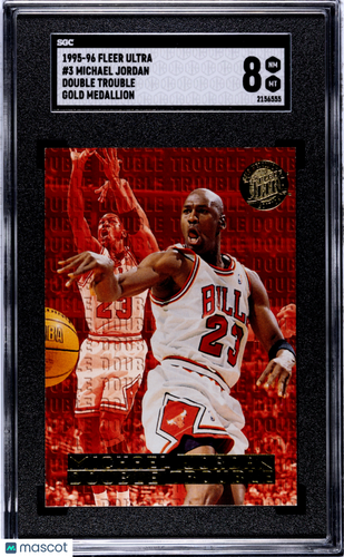 1995 Fleer Ultra Michael Jordan #3 Double Trouble Gold Medallion SGC 8