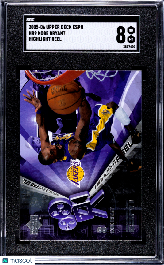 2005 Upper Deck ESPN Kobe Bryant #HR9 Highlight Reel SGC 8