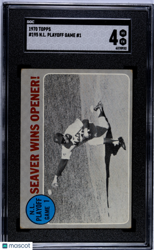1970 Topps N. L. Playoff Game #1 #195 SGC 4