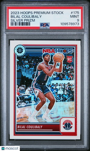 2023 Panini Hoops Premium Stock Bilal Coulibaly #175 Silver Prizm PSA 9