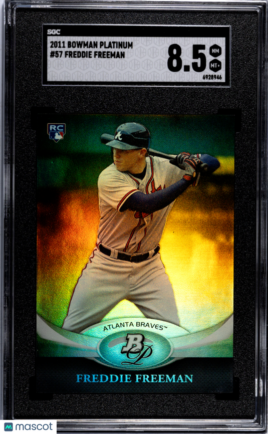 2011 Bowman Platinum Freddie Freeman #57 SGC 8.5
