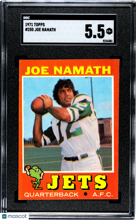 1971 Topps Joe Namath #250 SGC 5.5